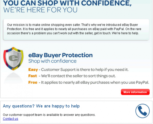 eBay Shop With Confidence