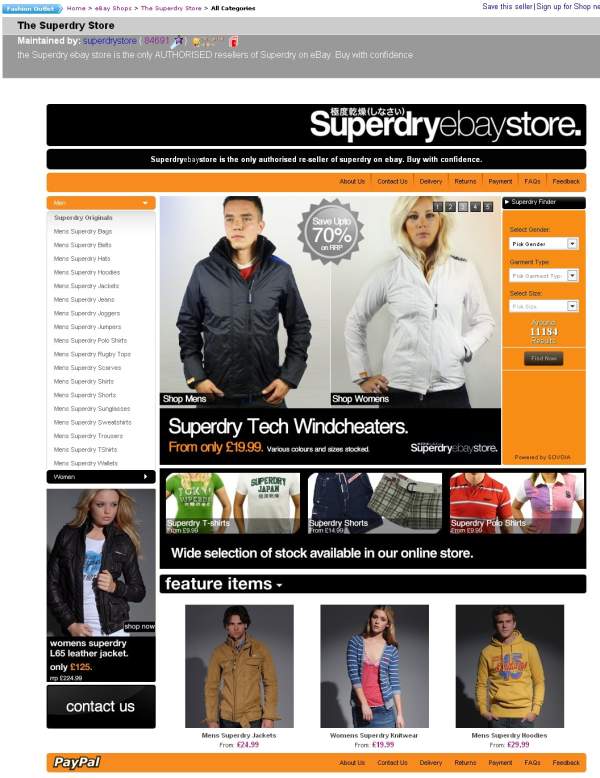 SuperDryStore eBay Shop