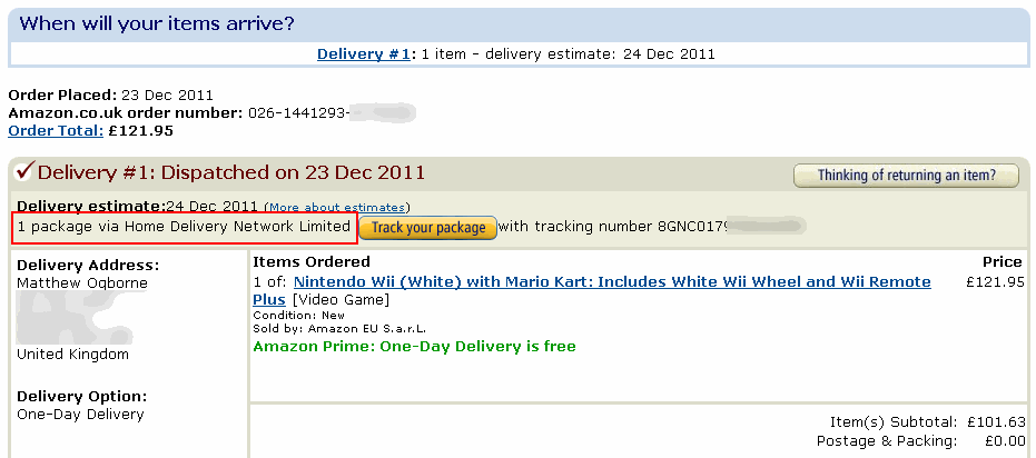 Amazon-Order-Wii