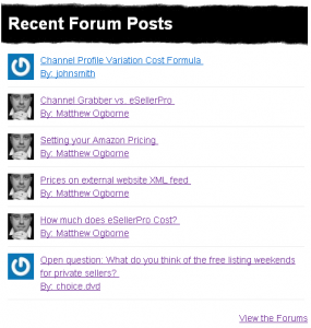 Recent Forum Posts Widget