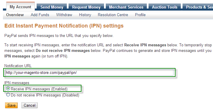 PayPal IPN for Magento Step 4