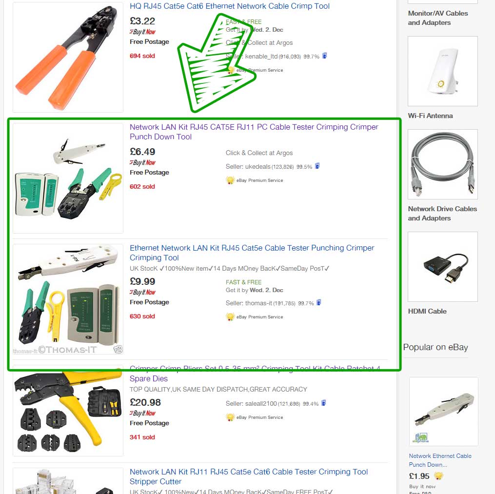 eBay Kits Example